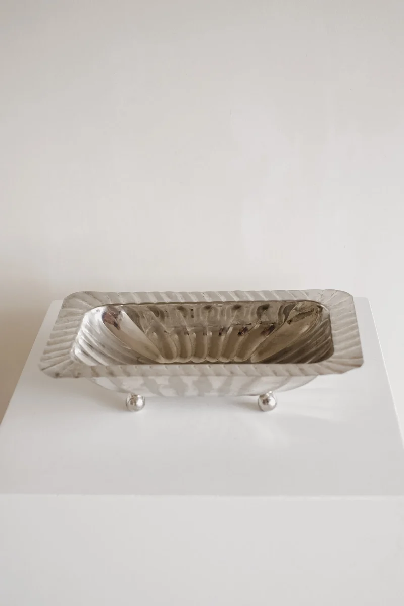 Vintage Silver-Plated Fluted Dish