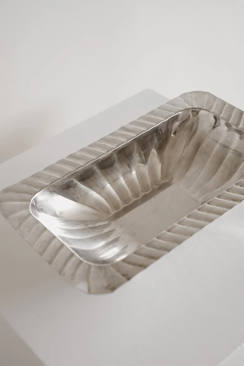 Vintage Silver-Plated Fluted Dish