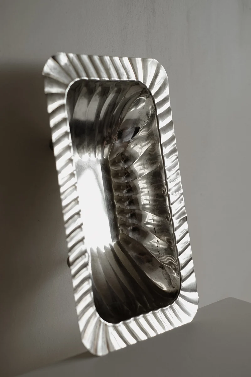 Vintage Silver-Plated Fluted Dish