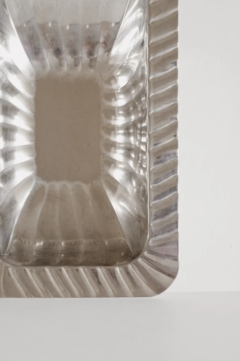 Vintage Silver-Plated Fluted Dish