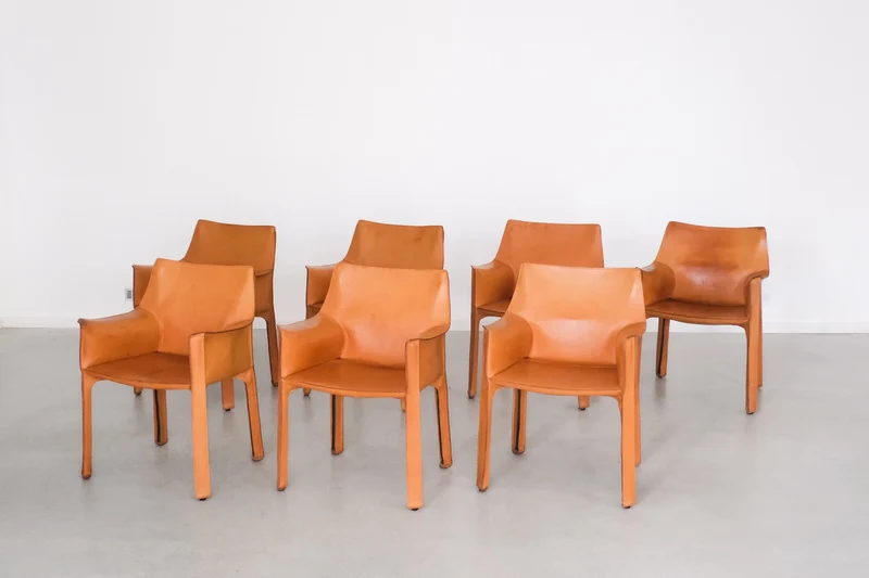 Cab 413 by Mario Bellini for Cassina — Set of 7