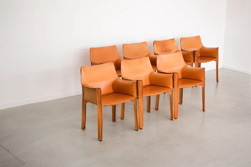 Cab 413 by Mario Bellini for Cassina — Set of 7
