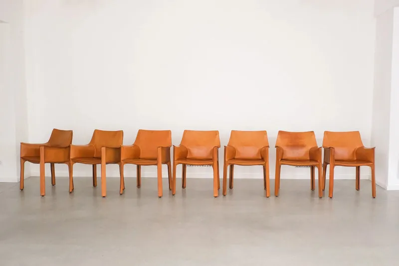 Cab 413 by Mario Bellini for Cassina — Set of 7