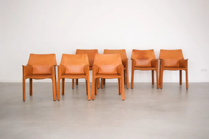 Cab 413 by Mario Bellini for Cassina — Set of 7