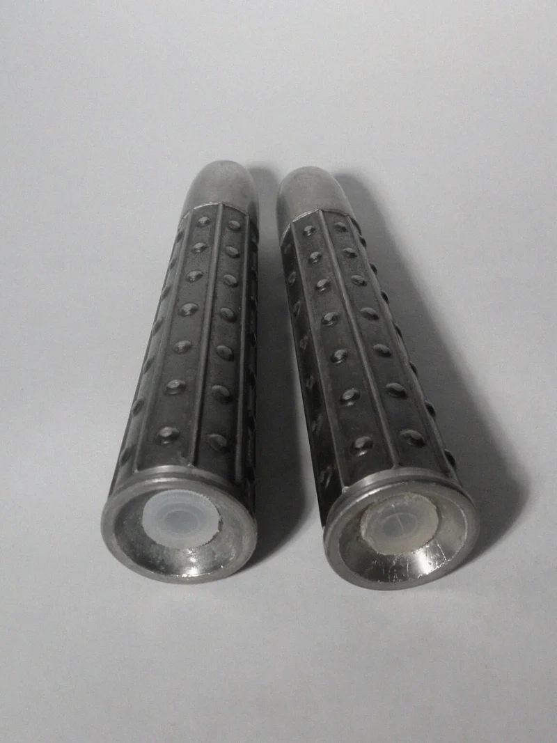 Brutalist Salt And Pepper Pewter Shakers Set, 1940s, Norway