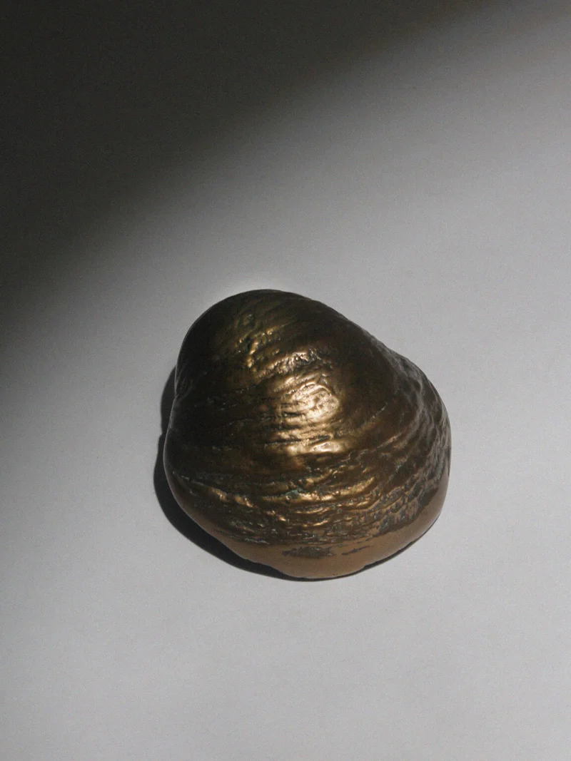 Antique Bronze Shell Bowl Sculpture