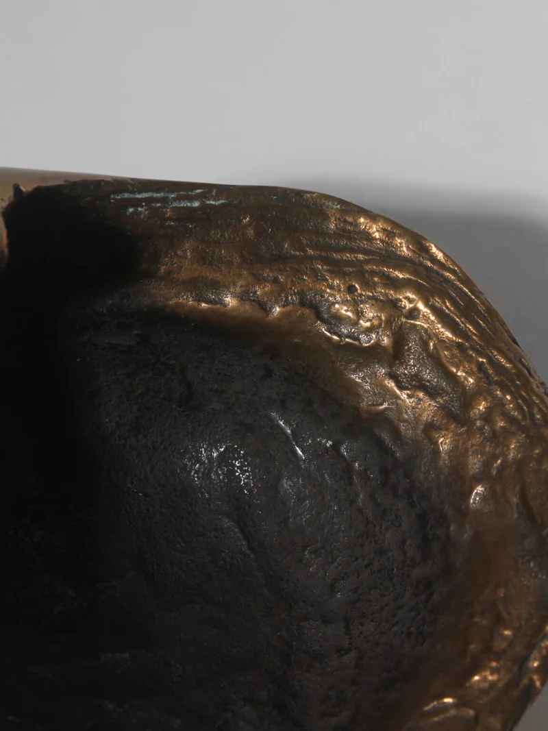 Antique Bronze Shell Bowl Sculpture