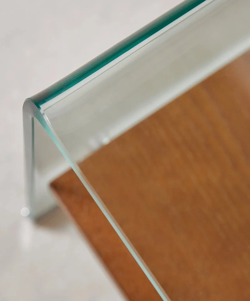 Mesa Auxiliar de Cristal Templado Aris (47x45 cm)