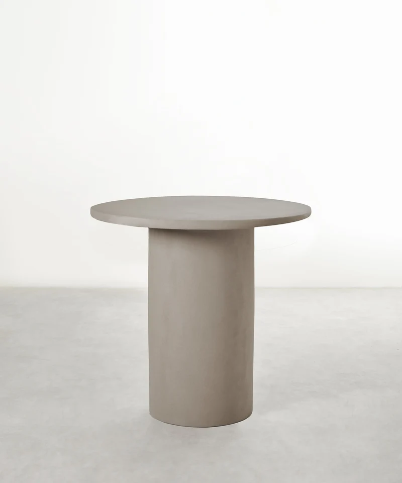 Mesa de Comedor Redonda en Microcemento Argo (80 cm)
