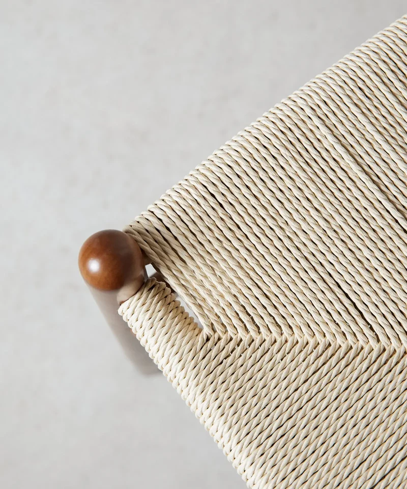 Silla de Madera y Cuerda Trenzada Uish