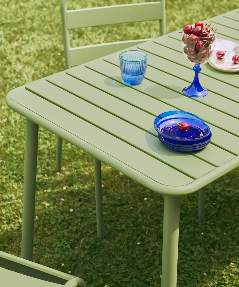 Mesa exterior de metal alargada Sora (140x70 cm)