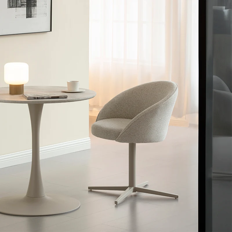 Fauteuil salle à manger pivotantes à 360° Paislee [Tissu effet lin]