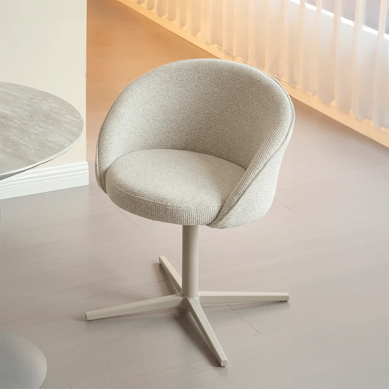 Fauteuil salle à manger pivotantes à 360° Paislee [Tissu effet lin]