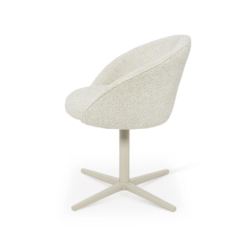 Fauteuil salle à manger pivotantes à 360° Paislee [Tissu effet lin]