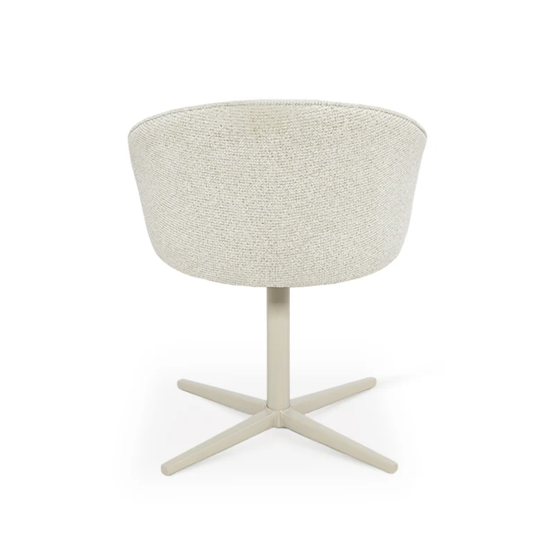 Fauteuil salle à manger pivotantes à 360° Paislee [Tissu effet lin]