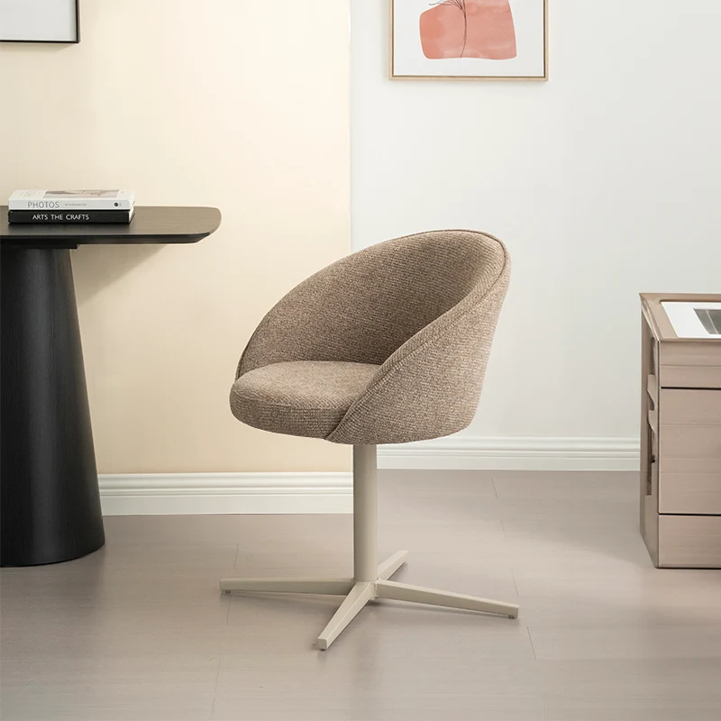 Fauteuil salle à manger pivotantes à 360° Paislee [Tissu effet lin]
