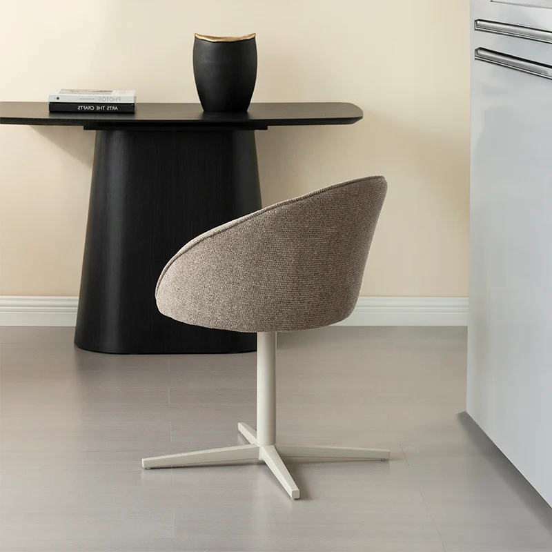 Fauteuil salle à manger pivotantes à 360° Paislee [Tissu effet lin]