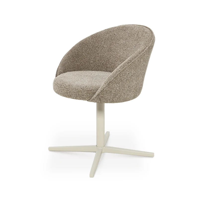 Fauteuil salle à manger pivotantes à 360° Paislee [Tissu effet lin]