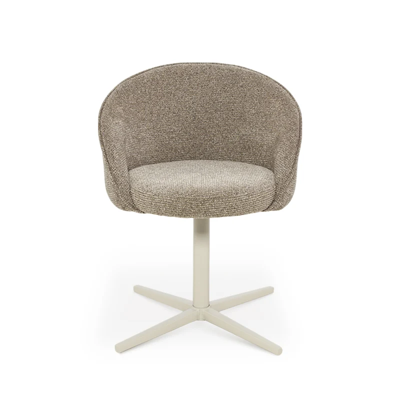 Fauteuil salle à manger pivotantes à 360° Paislee [Tissu effet lin]