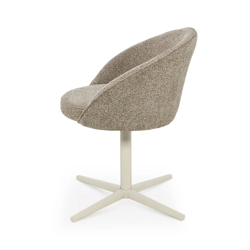 Fauteuil salle à manger pivotantes à 360° Paislee [Tissu effet lin]