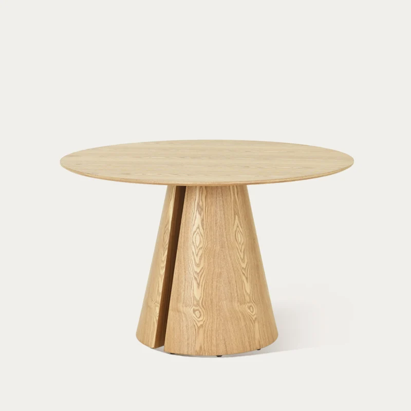 Table de salle à manger ronde Isabeau [Couleur chêne] [120 cm]