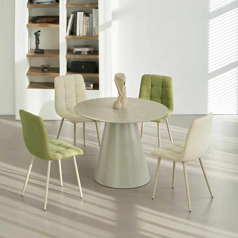 Chaise de Salle à Manger Aoife [Lot de 2] [Tissu effet lin] [Jambes de couleur claire]