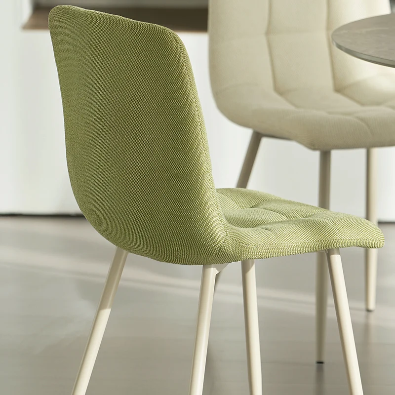 Chaise de Salle à Manger Aoife [Lot de 2] [Tissu effet lin] [Jambes de couleur claire]
