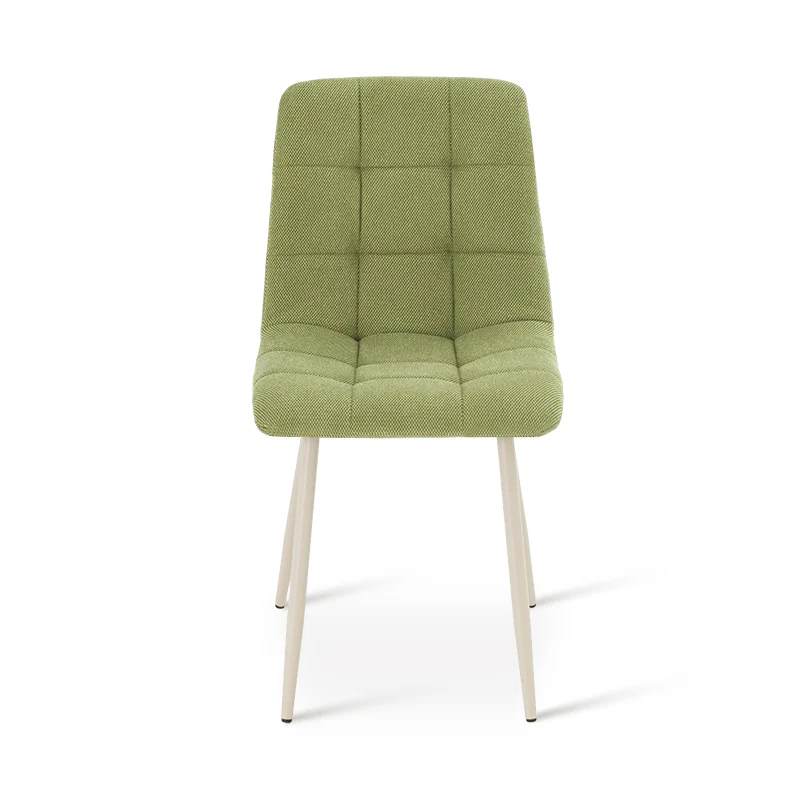 Chaise de Salle à Manger Aoife [Lot de 2] [Tissu effet lin] [Jambes de couleur claire]