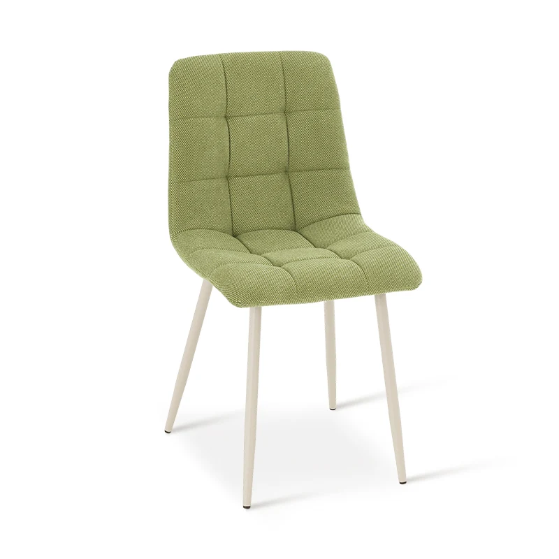 Chaise de Salle à Manger Aoife [Lot de 2] [Tissu effet lin] [Jambes de couleur claire]