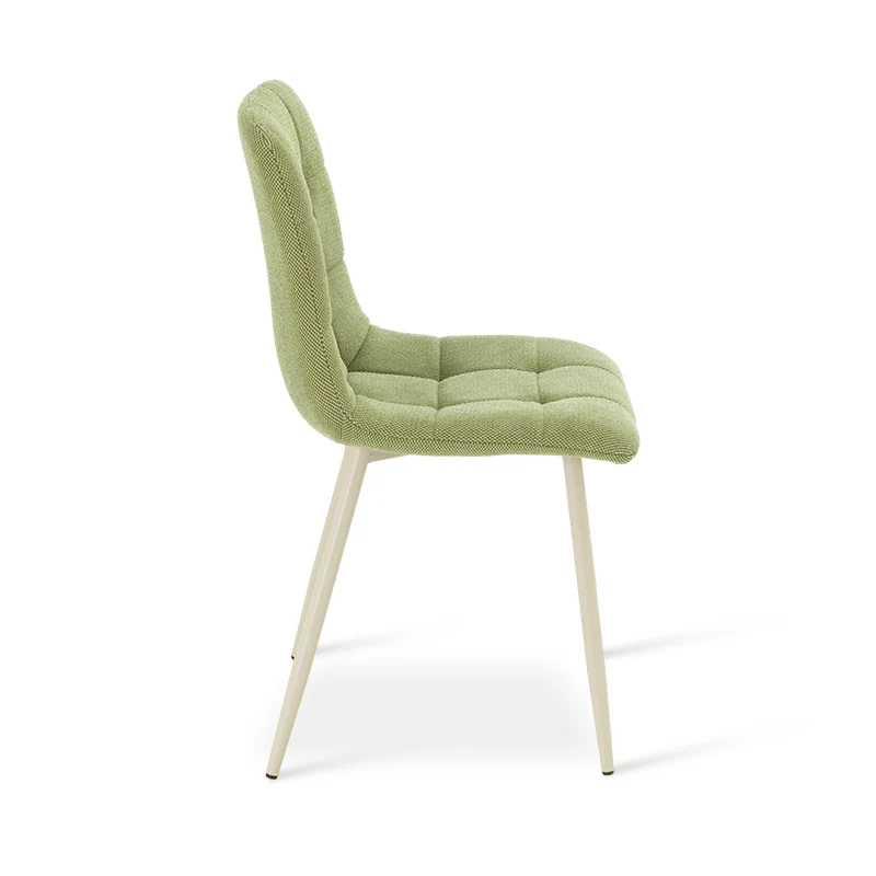 Chaise de Salle à Manger Aoife [Lot de 2] [Tissu effet lin] [Jambes de couleur claire]