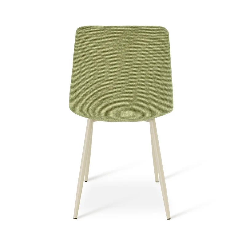 Chaise de Salle à Manger Aoife [Lot de 2] [Tissu effet lin] [Jambes de couleur claire]