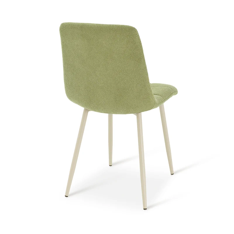Chaise de Salle à Manger Aoife [Lot de 2] [Tissu effet lin] [Jambes de couleur claire]