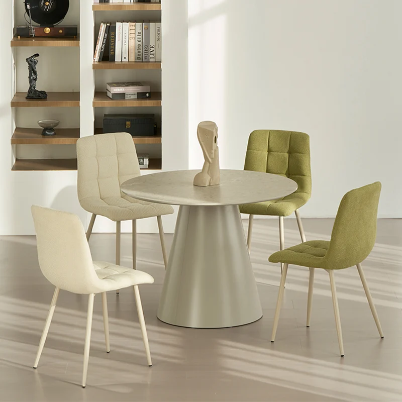 Chaise de Salle à Manger Aoife [Lot de 2] [Tissu effet lin] [Jambes de couleur claire]