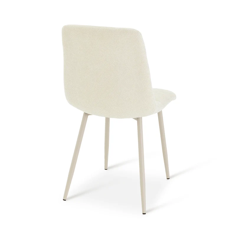 Chaise de Salle à Manger Aoife [Lot de 2] [Tissu effet lin] [Jambes de couleur claire]