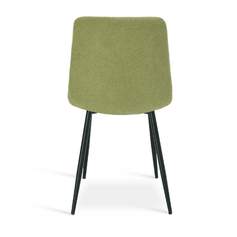 Chaise de Salle à Manger Aoife [Lot de 2] [Tissu effet lin] [Jambes de couleur claire]