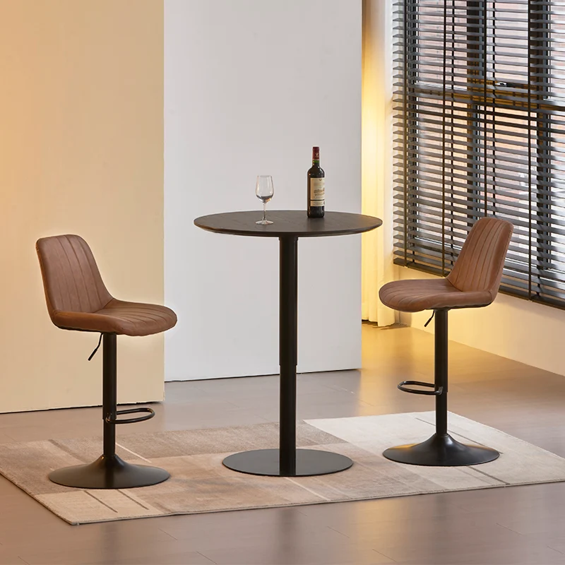 Tabouret De Bar Jarvis AH [Lot de 2] [Simili cuir] [62cm-82cm]