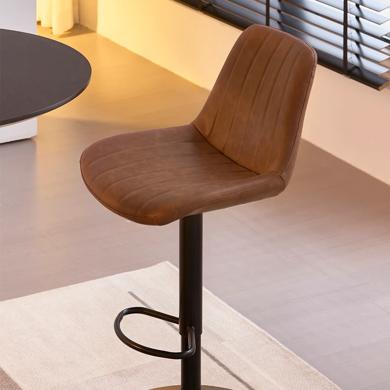 Tabouret De Bar Jarvis AH [Lot de 2] [Simili cuir] [62cm-82cm]