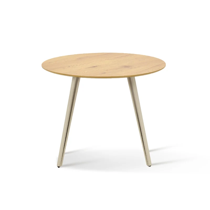 Table de salle à manger ronde Fareeha [Bois & Noir] [100 cm]
