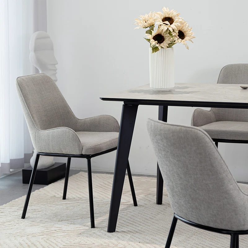Table de salle à manger Rectangulaire Valdez [Marbre gris] [140 cm]