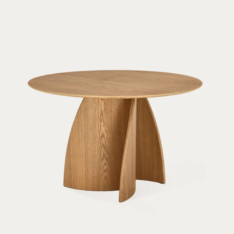 Table de salle à manger ronde Gemma [Noir & Bois] [120 cm]