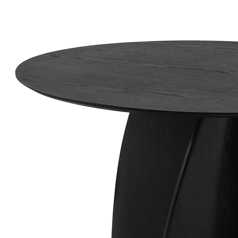 Table de salle à manger ronde Gemma [Noir & Bois] [120 cm]