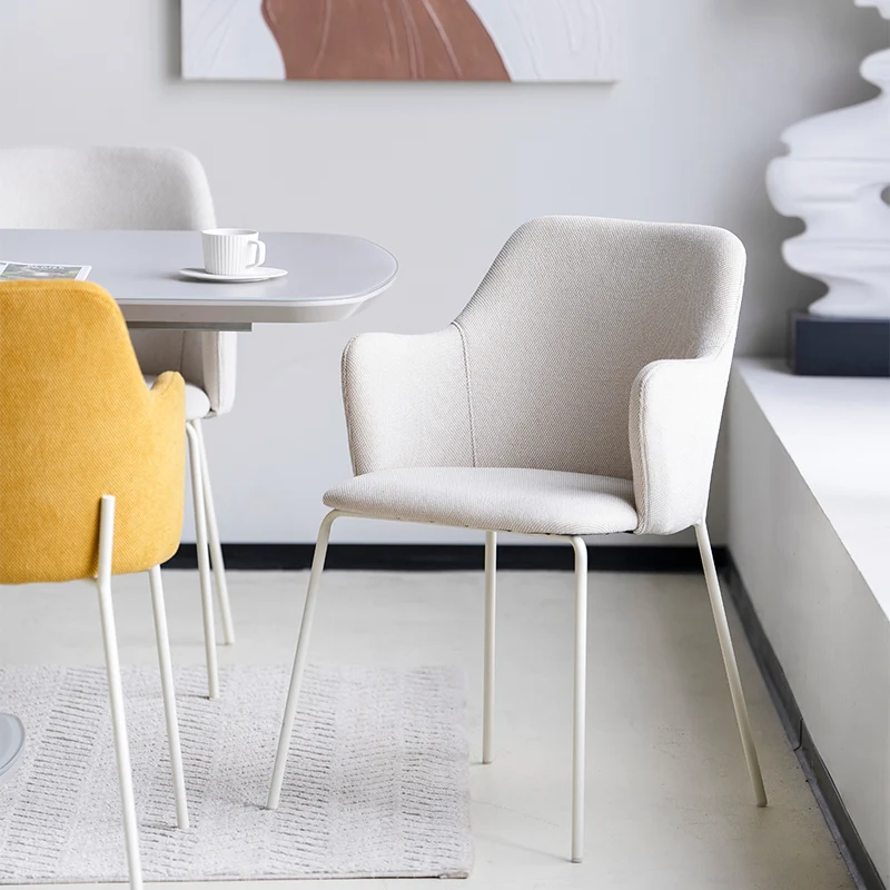 Fauteuil salle à manger Dahlia [Lot de 2] [Tissu effet lin]