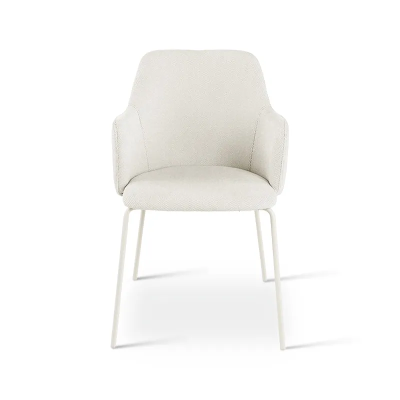 Fauteuil salle à manger Dahlia [Lot de 2] [Tissu effet lin]