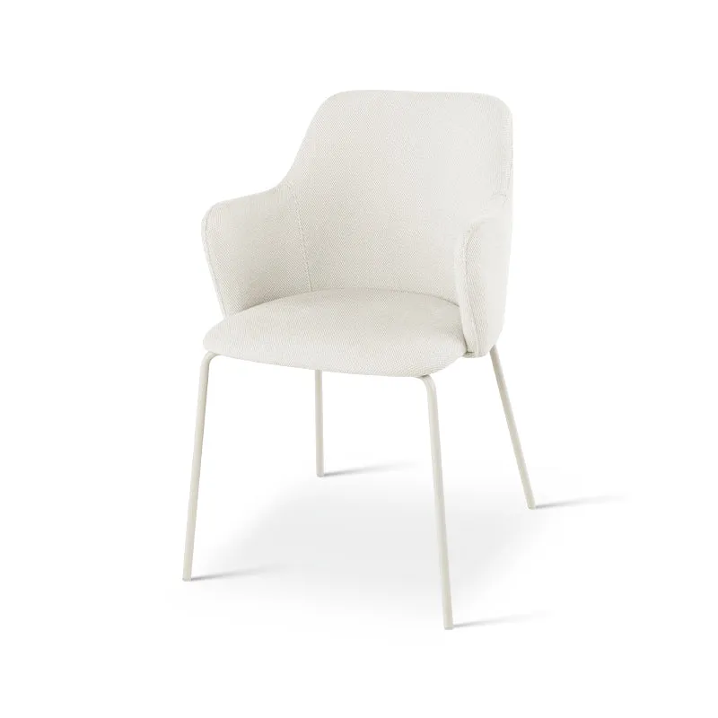 Fauteuil salle à manger Dahlia [Lot de 2] [Tissu effet lin]
