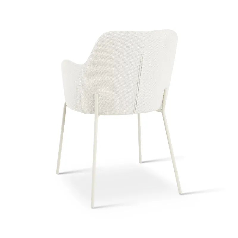 Fauteuil salle à manger Dahlia [Lot de 2] [Tissu effet lin]
