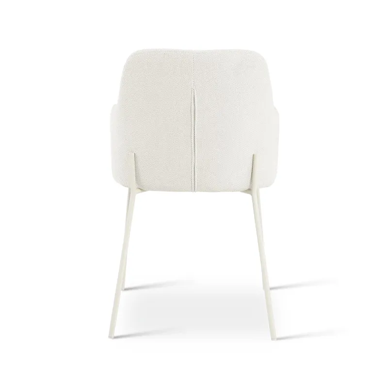 Fauteuil salle à manger Dahlia [Lot de 2] [Tissu effet lin]