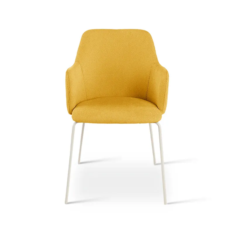 Fauteuil salle à manger Dahlia [Lot de 2] [Tissu effet lin]