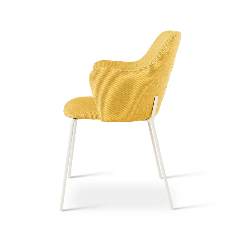 Fauteuil salle à manger Dahlia [Lot de 2] [Tissu effet lin]
