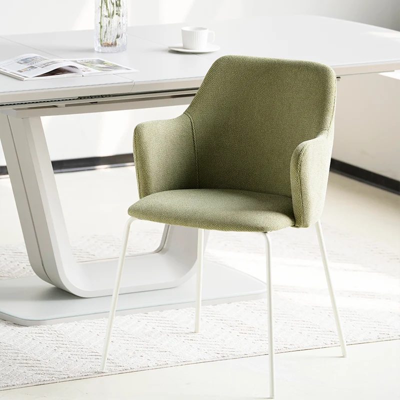 Fauteuil salle à manger Dahlia [Lot de 2] [Tissu effet lin]