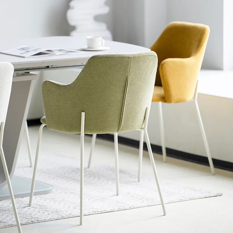 Fauteuil salle à manger Dahlia [Lot de 2] [Tissu effet lin]
